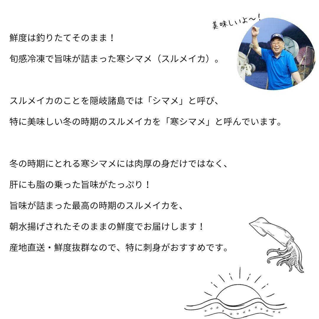 【のし付き】寒シマメ三昧セット お歳暮に スルメイカ3種セット お刺身・おつまみ・おかずにも！_イメージ2