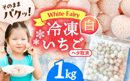 冷凍白いちご 1kg いちご 苺 イチゴ【配達不可：離島】 / くぼ苺農園[AECJ028]
