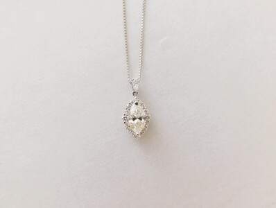 Pt900　ベリーライトイエローダイヤ（1.019ct）ペンダント　M15　K06077-H