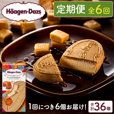 ふるさと納税 浜中町 &lt;全6回定期便・連続&gt;ハーゲンダッツ『クリスピーサンドセット(ザ・リッチキャラメル味)計36個』