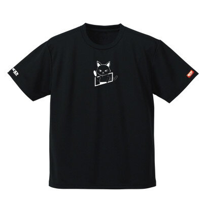 【ふるさと納税】JTTA公認　卓球ユニフォーム【男女兼用(ドライ):Sサイズ】ねこ　ブラック【1514431】