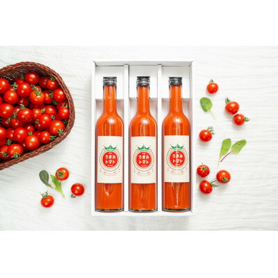 【ふるさと納税】【生産者こだわり】完熟ミニトマトジュース　500ml×3本　濃厚リコピンストレートギフトセット【1705708】