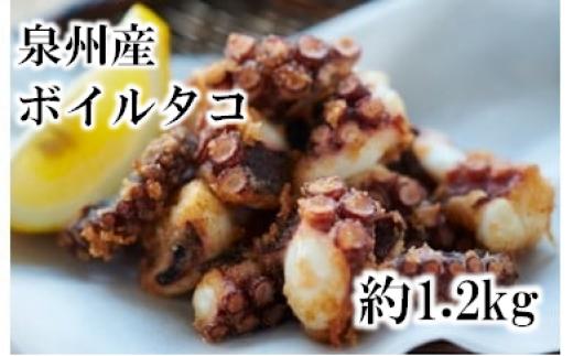 大阪産 泉タコ （ボイルたこ） 計1.2kg 600g（1杯～3杯）×2袋 【2024年7月上旬より順次発送】  魚介類 海鮮 タコ ゆで 冷凍