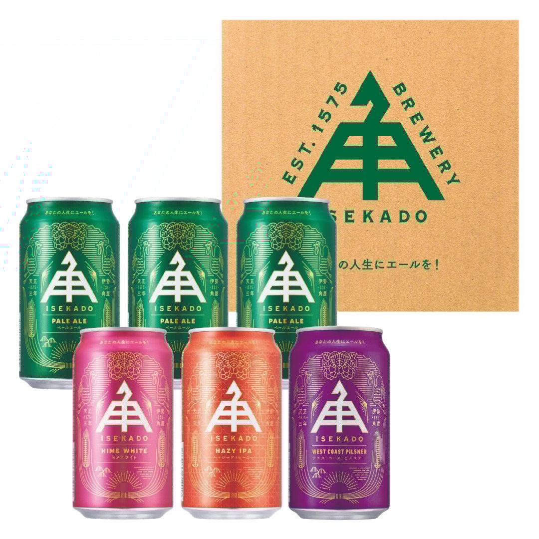 
            1725　ISEKADO　新定番ビール　4種6缶セット　ISEKADO 新定番ビール 4種6缶セット 伊勢角屋麦酒 伊勢角 セット6缶 ビール お酒 クラフトビール 三重県 伊勢 世界大会金賞 金賞 ペールエール お中元 ギフト 贈り物 晩酌 地ビール 爽快 飲み比べ
          