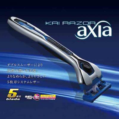 ふるさと納税 関市 ◇貝印 5枚刃カミソリ axia 本体+替刃5個付 アクシア |  | 01
