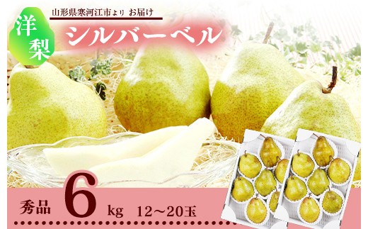 令和8年産 洋梨 「追熟 シルバーベル 」 秀品 6kg（ 12 - 20玉 ） L - 4L サイズおまかせ 山形県産【2026年12月頃から2027年1月頃発送予定】　020-B-MM032