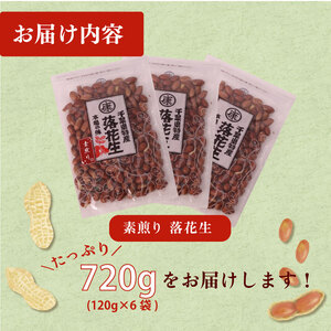 素煎り落花生 120g×6袋 落花生 ピーナッツ
