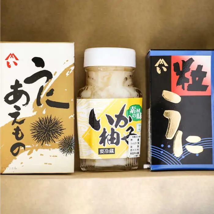 ウニ 壱岐うに珍味3本セット《壱岐市》【下久商店株式会社】[JBZ009] イカ 塩辛