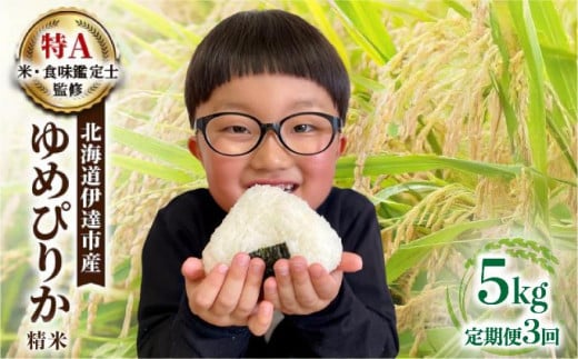 生産者 直送  3ヵ月 定期便【令和7年度】 北海道 伊達産 ゆめぴりか 5kg 精米