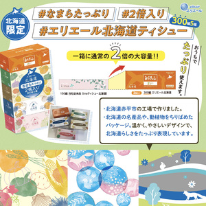 【2ヵ月連続お届け・計100箱】エリエール 北海道 ティシュー なまらたっぷり 300組5箱 10パック 大容量 まとめ買い 防災 常備品 備蓄品 消耗品 日用品 生活必需品 送料無料 赤平市