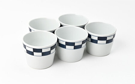 【波佐見焼】 和福 マルチカップ 市松 そば猪口 オリジナル 縁起もの【福田陶器店】[PA388]