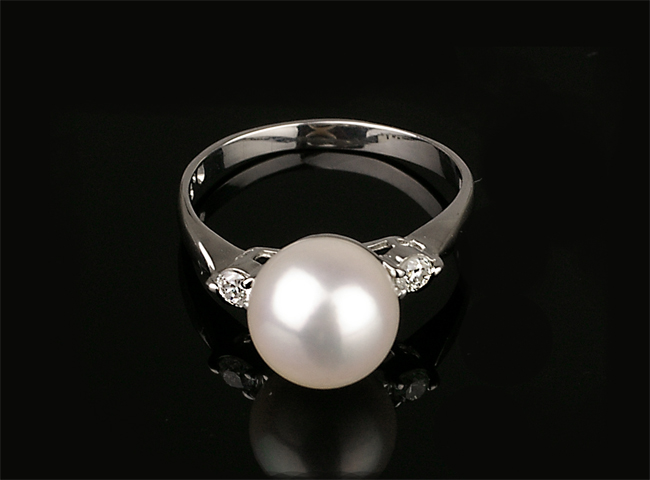 アコヤ真珠　パール　リング　8.5mm　Pt900（15002）BR-2　[山梨 真珠 指輪 パール ジュエリー]