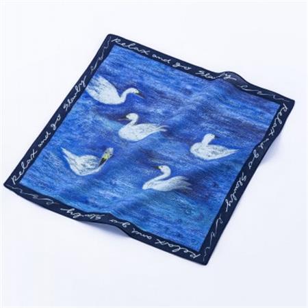 【ezu】handkerchief /no.005◆コットン100%◆大判◆おしゃれ◆手描き【1650038】