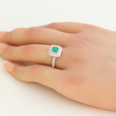 ふるさと納税 山梨市 プラチナエメラルドリング【E0.52ct・D0.67ct 】G3278 #12 |  | 03