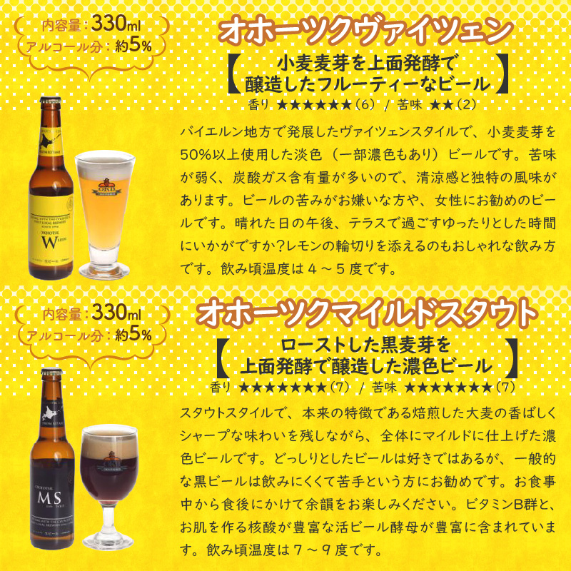 《14営業日以内に発送》オホーツクビールバラエティ 6本セット ( 地ビール ケルシュ オホーツクビール 飲料 お酒 ビール 瓶ビール )【028-0017-2024】