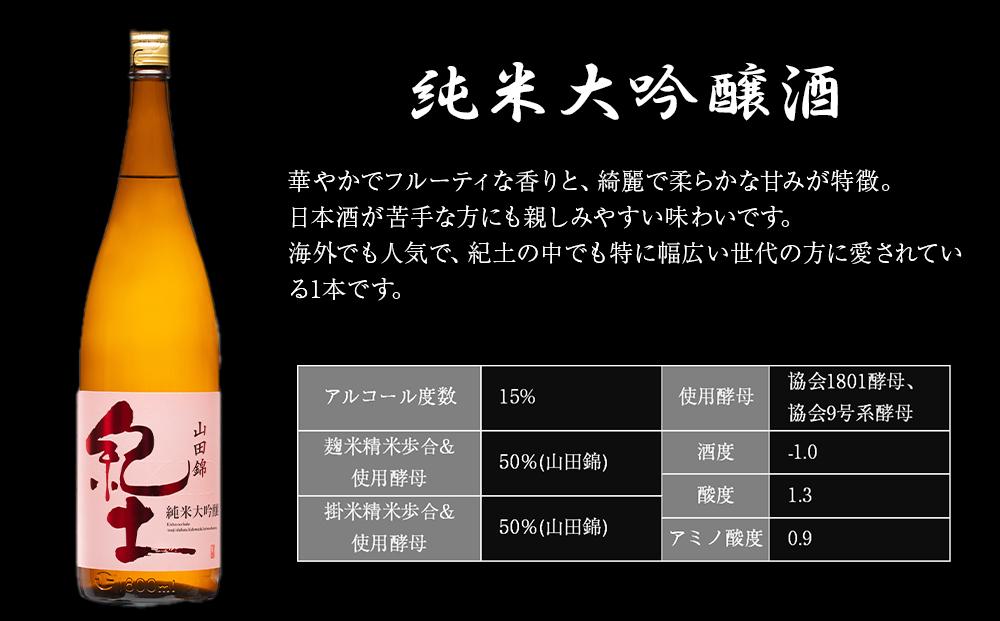 紀土　純米・純米吟醸・純米大吟醸酒　1.8L　3本セット