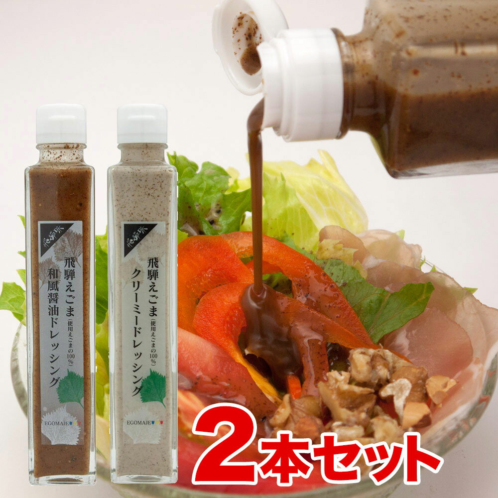 【ふるさと納税】飛騨 えごまドレッシング 和風洋風 詰合せ セット 詰め合わせ エゴマ 熨斗掛け 熨斗対応 のし対応 ギフト [A0014pi] 《hida0307》