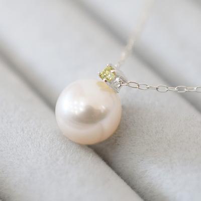 ふるさと納税 天草市 あこや真珠 ネックレス 8-8.5mm ホワイトピンク ペリドット K10WG_S085-558 |  | 01