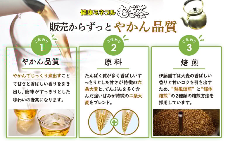 『定期便：全11回』健康ミネラルむぎ茶2L×6本×2箱