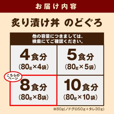 ふるさと納税 浜田市 島根県産の新鮮な天然のどぐろを活かした自家製炙り漬け丼の具　8食分(1食ずつの小分け包装)　冷凍配送 |  | 02