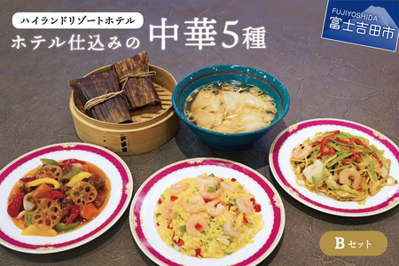 【ハイランドリゾート】ホテル仕込みの中華５種（Bセット）中華 中華料理 ホテルシェフ ハイランドリゾート 冷凍 山梨 富士吉田 