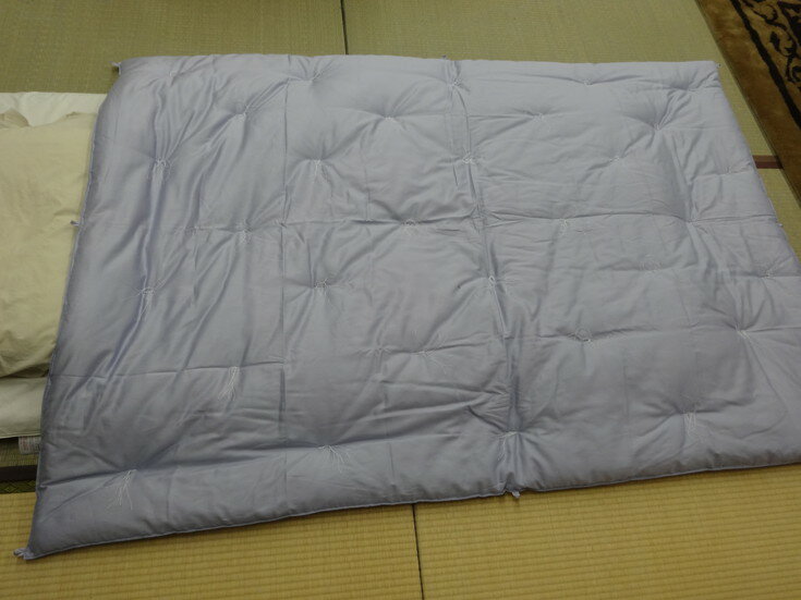 【ふるさと納税】エジプト綿入り肌掛ふとん （ブルー） 日本製 ふとんのワタセ 御中元 お中元
