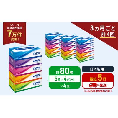 ふるさと納税 岩沼市 定期便 ティッシュ クリネックス ティシュー 5箱入×4P《計4回》[No.5704-1045] |  | 01