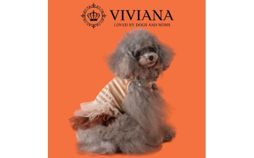 ドッグウェア「VIVIANA」クラウンチュールワンピース（Brown）