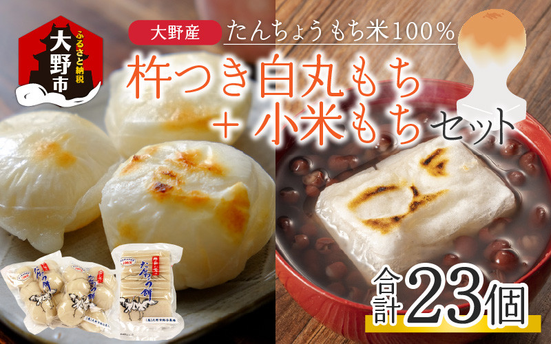 
            【先行予約】【年内配送】「杵つき白丸もち16個＋小米もち7枚のセット」 大野産たんちょうもち米使用 【12月24日までの入金確認分は年内お届け】
          