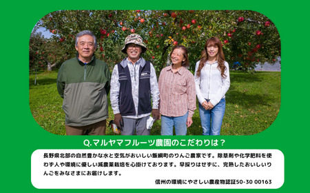 りんご 秋映 秀 ～ 特秀 5kg マルヤマフルーツ農園 沖縄県への配送不可 2024年10月上旬頃から2024年10月下旬頃までお申込み順に発送予定 令和6年度収穫分 農産物認証50-30 減農薬栽