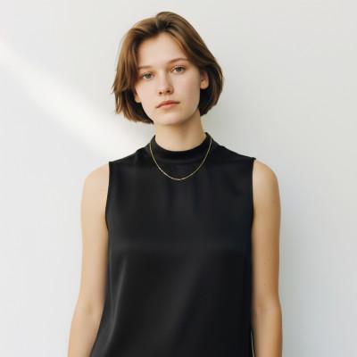 ふるさと納税 大津市 【18金イエローゴールド】長小豆チェーンネックレス 43cm 優美な贅沢 男女兼用 大人ジュエリー |  | 01