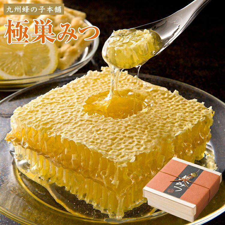 【ふるさと納税】 巣みつ 国産 極巣みつ 厳選 巣はちみつ 蜂の巣 コムハニー ギフト 贈り物 お取り寄せ グルメ お歳暮 お中元 内祝い 誕生日 プレゼント 母の日 父の日 敬老の日 福岡 九州 老舗 贈答 完熟 天然 蜂蜜 はちみつ