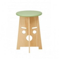 ふぇいす〈Face Stool〉　表情:おーちゃん　カラー:グリーン【21003034】