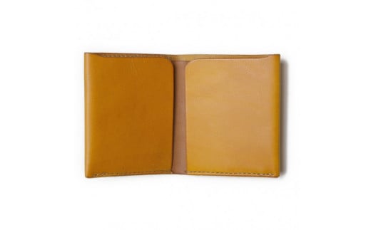 MOTOミニウォレット（YELLOW）　LEATHER & SILVER MOTO　本池秀夫監修 YELLOW 縦8cm×横10cm×マチ3cm