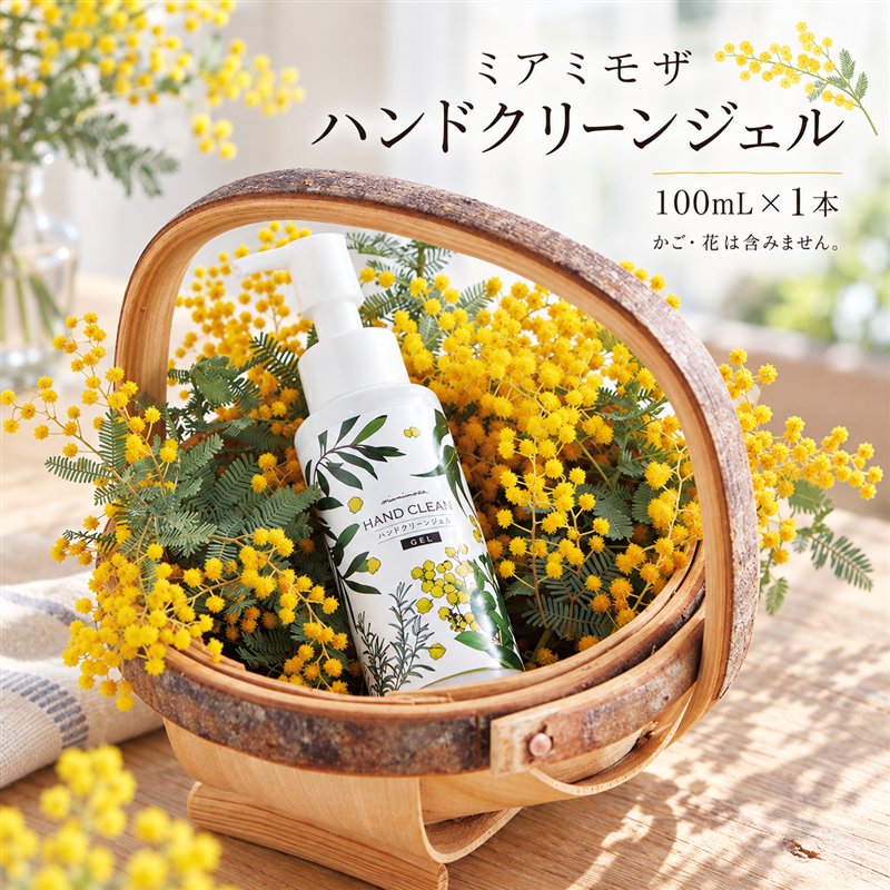 【ふるさと納税】【 ミアミモザ 】ミアミモザ ハンドクリーンジェル 100ml 1本 天然香料 が ほのかに香る ギフト プレゼント 贈答 贈り物 美容 コスメ スキンケアジェル エタノール ヒアルロン酸 天然香料 天然アロマ 高知県 高知 四万十市 四万十 しまんと 送料無料 26-67