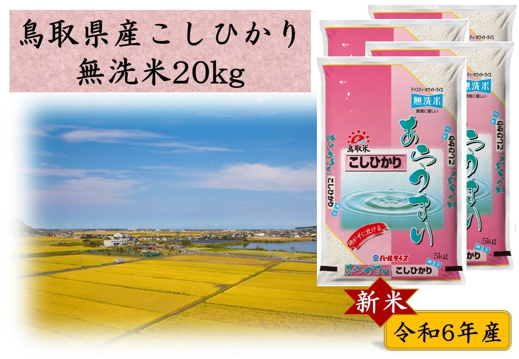 
273J.鳥取県産こしひかり◇無洗米20kg◇令和6年産
