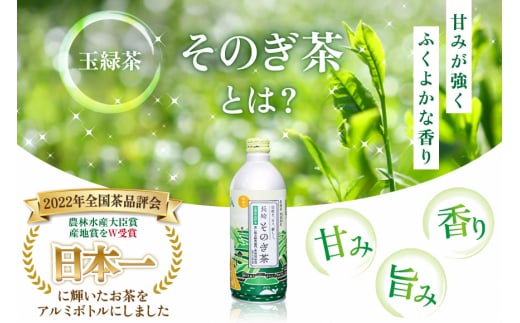 茶 お茶 緑茶 長崎 そのぎ茶 定期便 毎月 彼杵茶 玉緑茶 アルミボトル 490ml 24本 6回 総計144本 [彼杵の荘 長崎県 東彼杵町 hs42bag270039] 月に1回 アルミボトル 