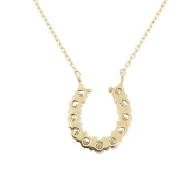 ふるさと納税 甲府市 18金製 ハート&キューピッドダイヤモンド0.3ct 馬蹄 ペンダントネックレス 【1455910】 |  | 01