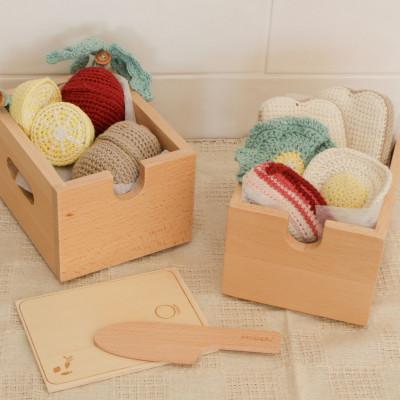 ふるさと納税 和泉市 HOPPL(ホップル)おままごとギフトBOXセット(手編みおもちゃ) |  | 01