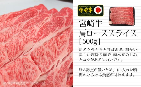 ＜宮崎牛＞スライスセット（モモ・クラシタ・ウデ）合計1.5kg ※90日以内出荷【E125】