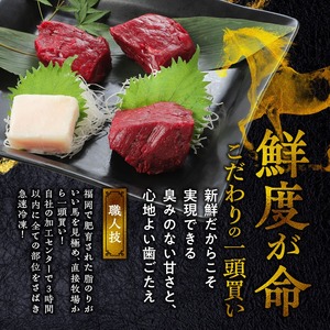 【馬刺し】 新鮮こだわり国産馬刺しセット【馬刺しタレ付き】福岡県産《馬刺し(赤身)・コウネ》 (赤身100g×6P・コウネ50g×2)_国産 馬刺し セット 計 700g 赤身 100g × 6袋 コ