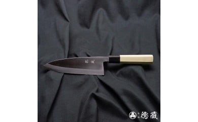 土佐打ち刃物 左片刃 出刃包丁 180mm | 白紙2号 朴八角柄 徳蔵オリジナル【32048】