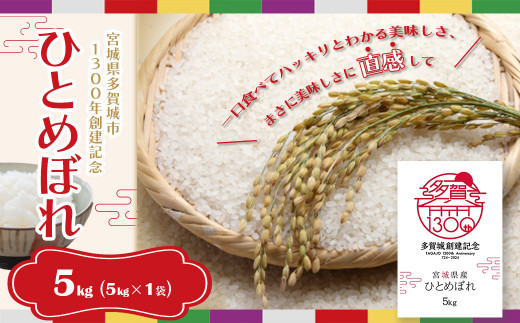【令和7年産】多賀城市ひとめぼれ5kg（5kg×1袋）　【04209-0213】