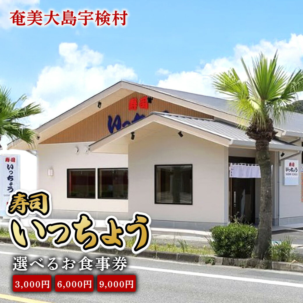 【ふるさと納税】奄美大島 寿司いっちょう お食事券（選べる金額）すし屋 寿司 店舗 体験 奄美 大島 宇検村 鹿児島県 送料無料 ギフト