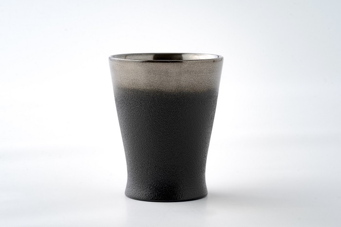 
川連漆器　銀彩ぐい呑み（大）[C3-6301]
