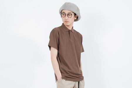 《2》【KEYMEMORY鎌倉】KMポロシャツ BROWN　メンズLサイズ