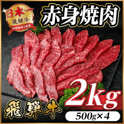 【ふるさと納税】飛騨牛 赤身(焼肉・BBQ用) 約2kg(約500g×4)【冷蔵便】A4～A5等級 黒毛和牛【配送不可地域：離島】【1646215】