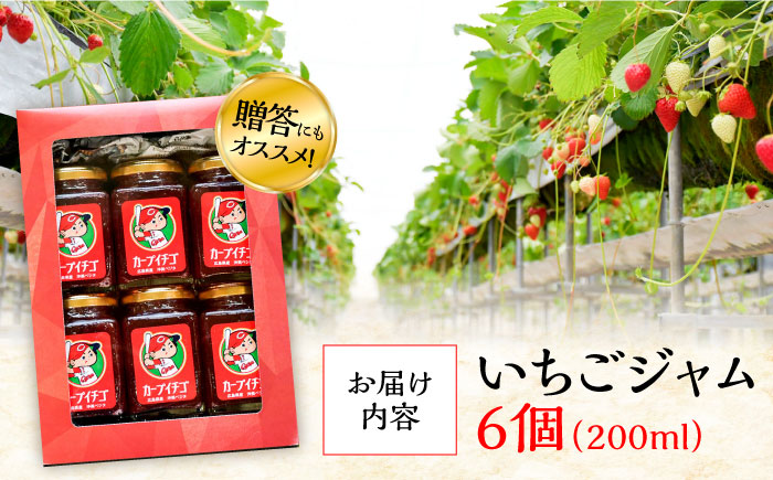 【父の日ギフト対象】瀬戸内の島で育ったいちごのジャム200mL×6個セット 苺 いちご イチゴ 紅ほっぺ フルーツ 江田島市/沖美ベジタ有限会社[XBA005]