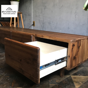 TV台 180×35cm 引き出しタイプ 台 テレビ台 収納 棚 たな タナ tana 手仕上げ 木目 送り物 プレゼント オリジナル リビング ハンドメイド 贈り物 1点物 国産 杉材 無垢材 木目