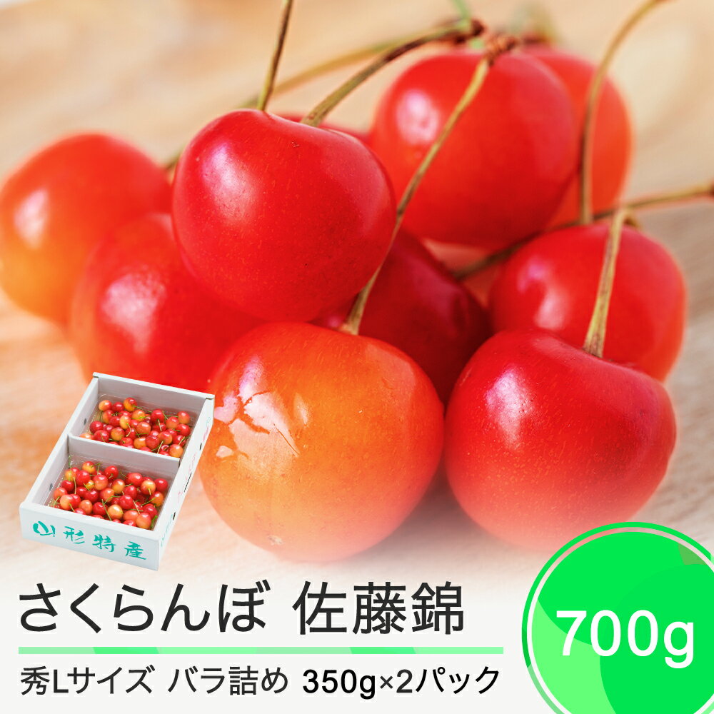 【ふるさと納税】 さくらんぼ 佐藤錦 6月中旬〜下旬発送 秀Lサイズ バラ詰め 700g(350g×2パック) 2025年産 山形県産 送料無料 サクランボ